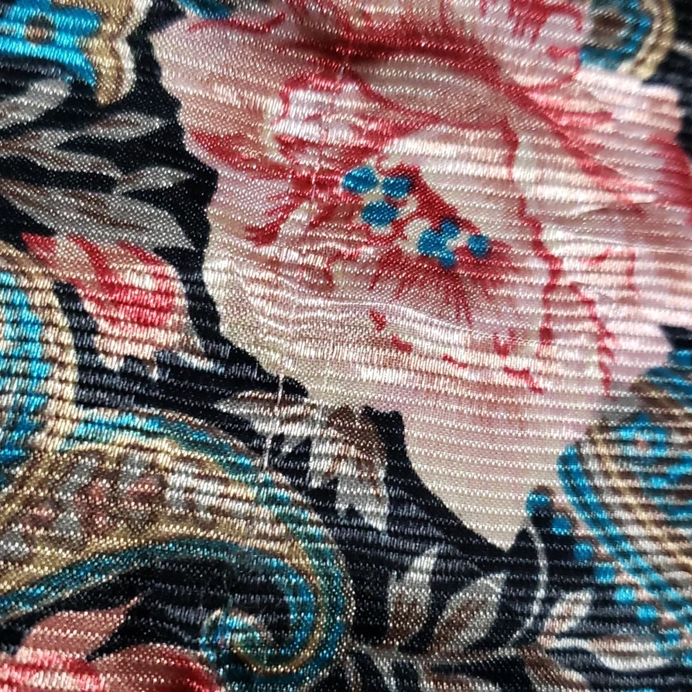 RARE!! Vintage Floral & Lace Peplum V Neck Pencil Skirt Formal Mini Midi Dress - Picture 11 of 11